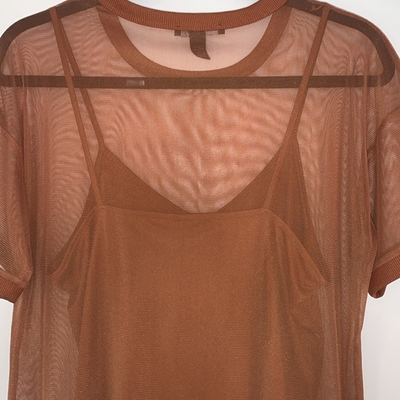 Forever 21 Layered Mesh Shirt Dress S - Picture 6 of 10